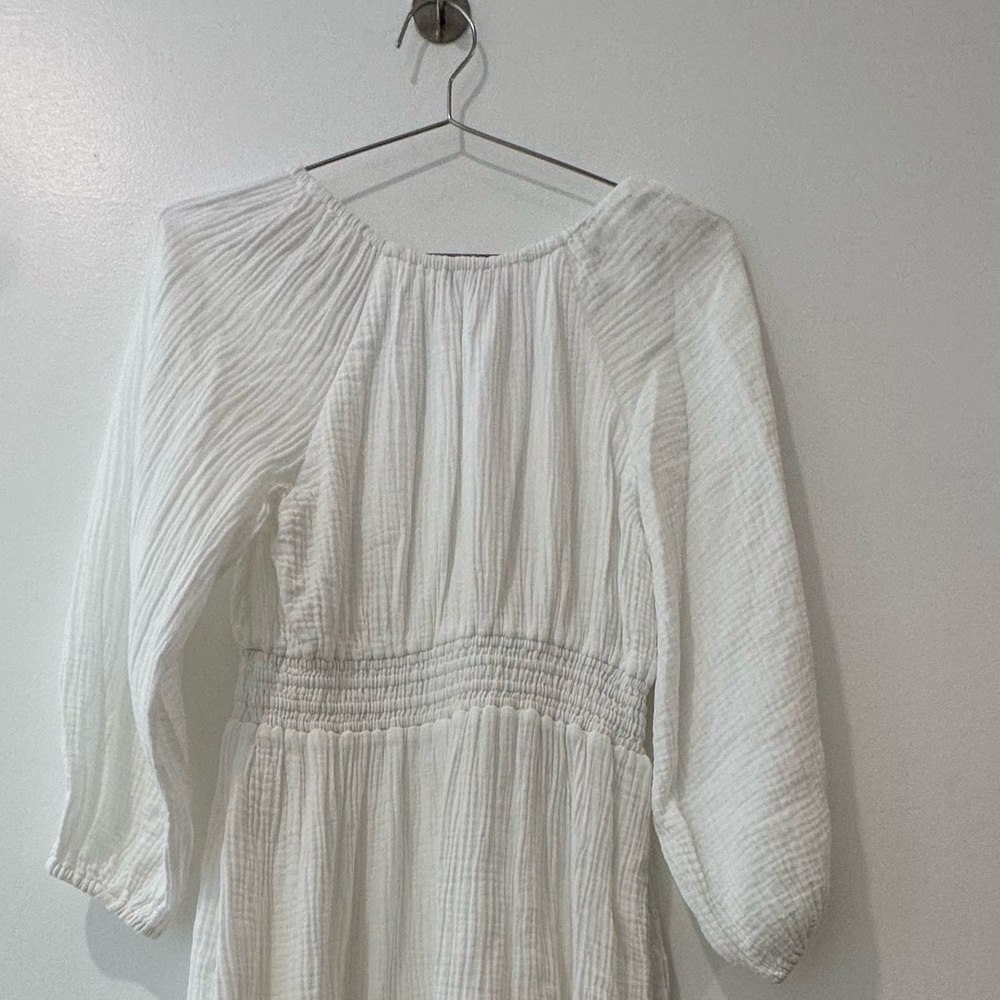 J. Crew V Neck Midi Dress in Soft Gauze - Picture 2 of 7